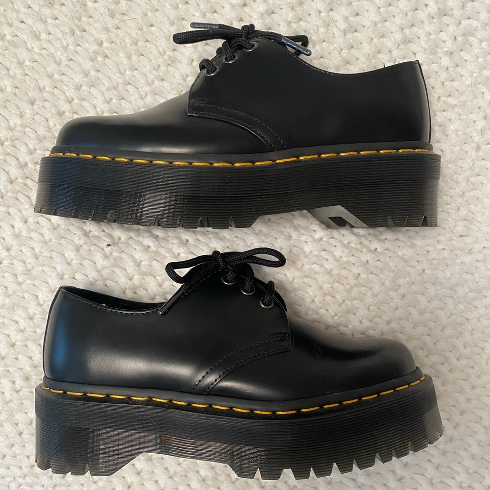 1461 Leather Platform Doc Marten Shoes